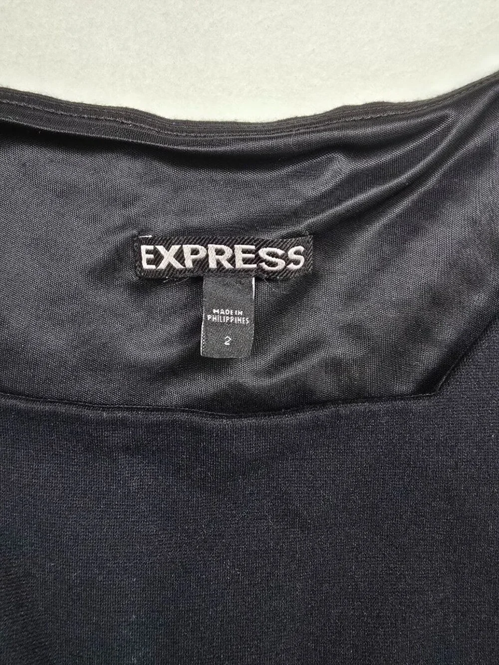 Express Black Studded Shoulder Sleeveless Bodycon Dress Size 2 - Picture 2 of 6